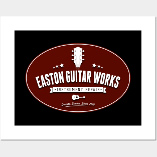 Easton Guitar Works Shop Sign Logo Posters and Art